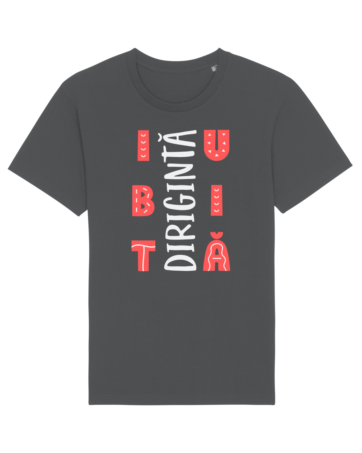 Tricou mânecă scurtă Unisex Rocker Anthracite