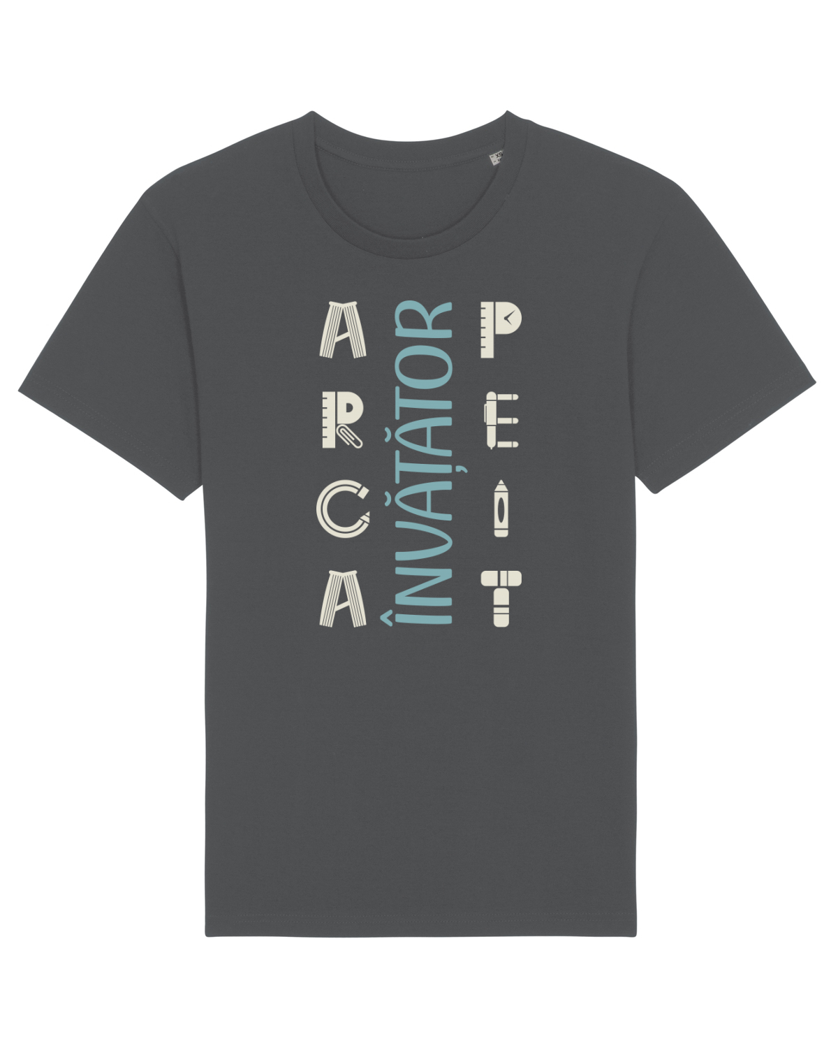 Tricou mânecă scurtă Unisex Rocker Anthracite