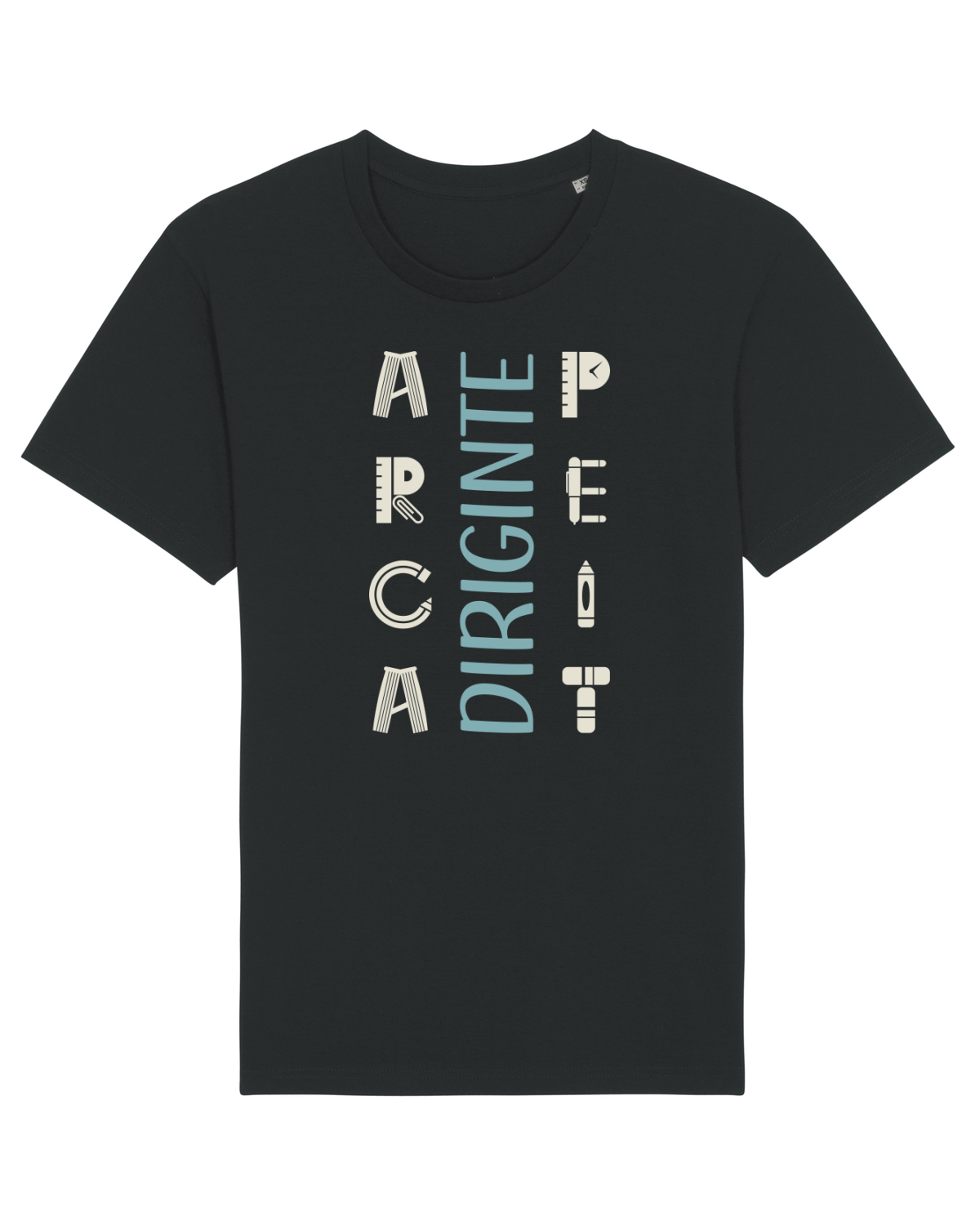 Tricou mânecă scurtă Unisex Rocker Black