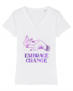 Embrace Change Witch Butterfly Tricou mânecă scurtă guler V Damă Evoker