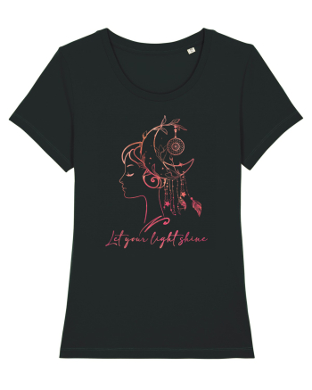 Let Your Light Shine Girl Black