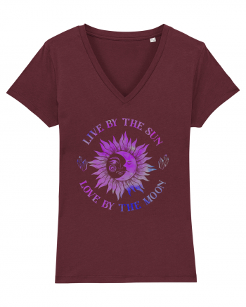 Live By The Sun And Moon Mystical Burgundy