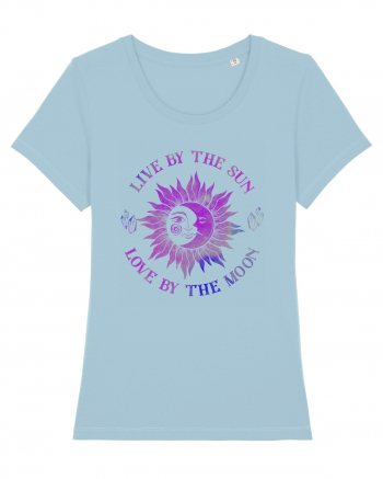 Live By The Sun And Moon Mystical Sky Blue