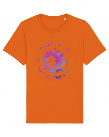 Live By The Sun And Moon Mystical Bright Orange