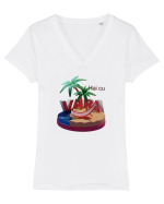 Hai cu vara Tricou mânecă scurtă guler V Damă Evoker