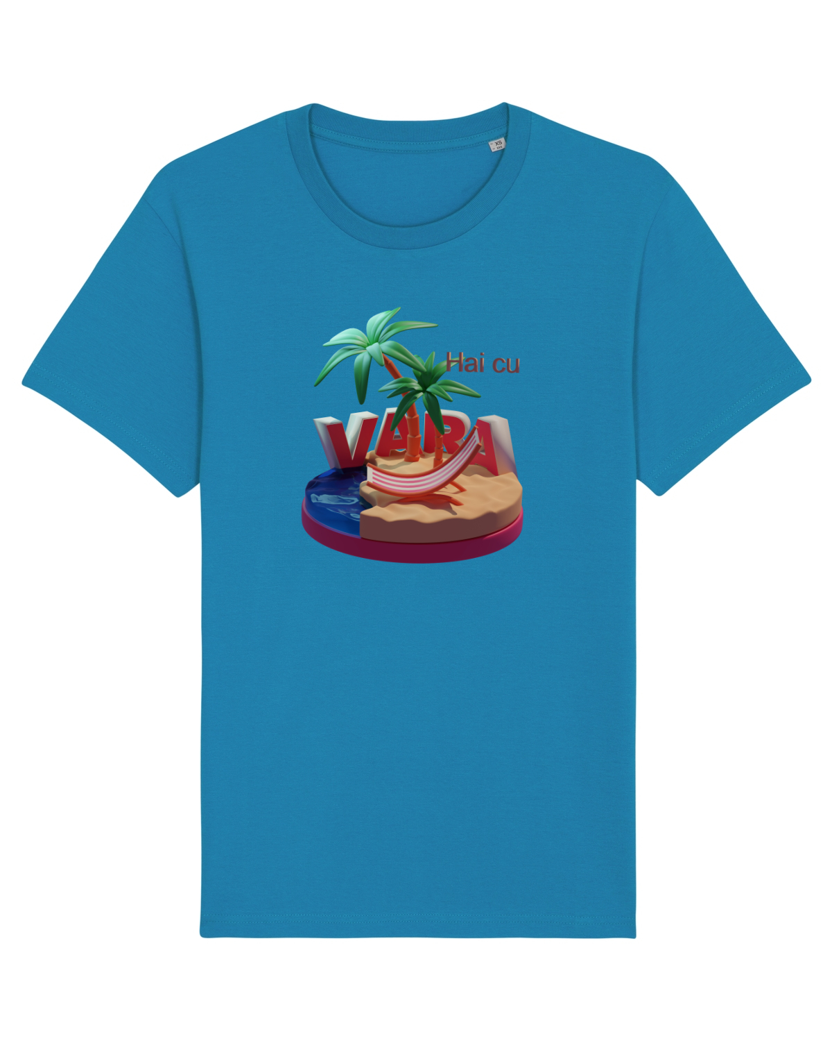 Tricou mânecă scurtă Unisex Rocker Azur