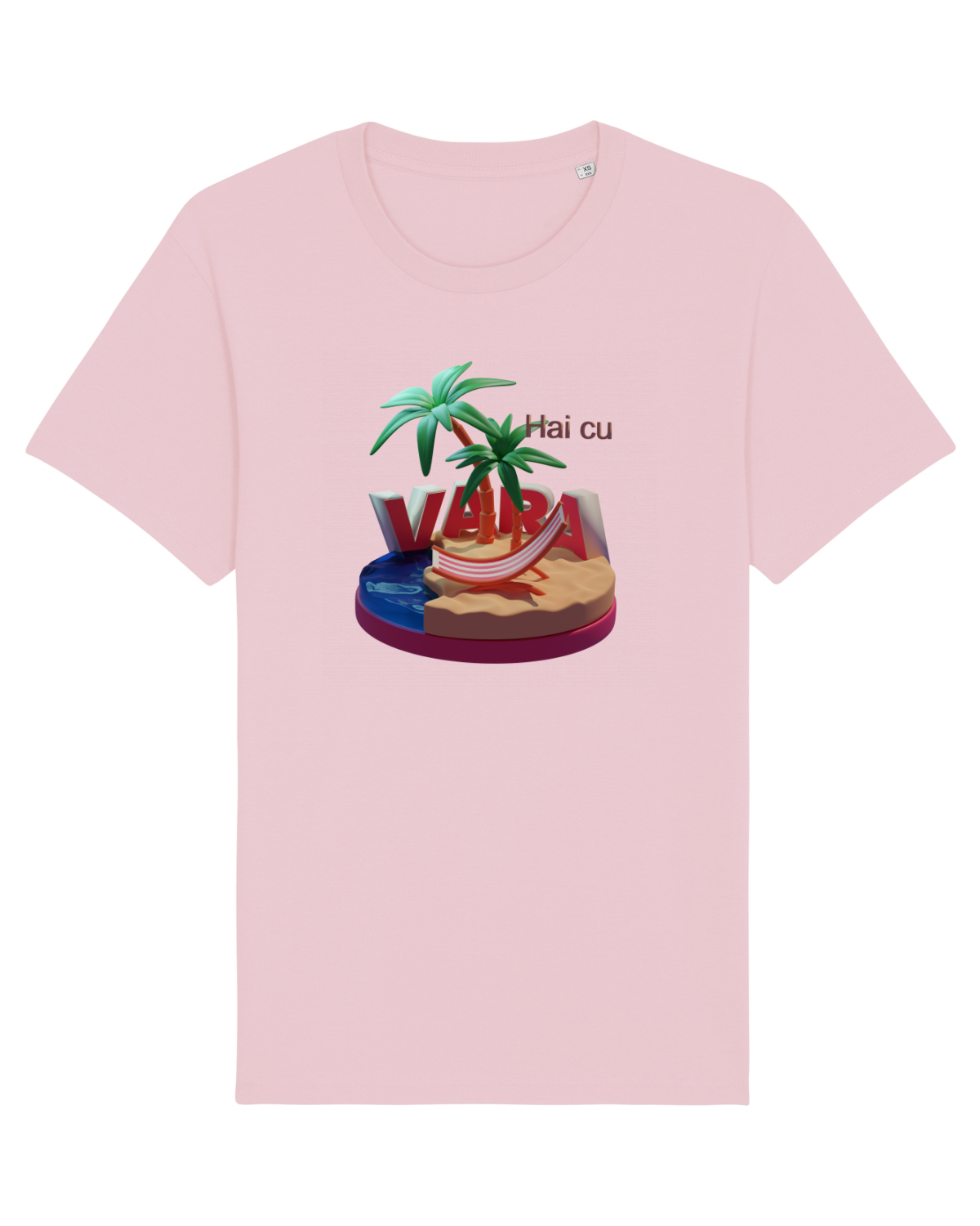 Tricou mânecă scurtă Unisex Rocker Cotton Pink
