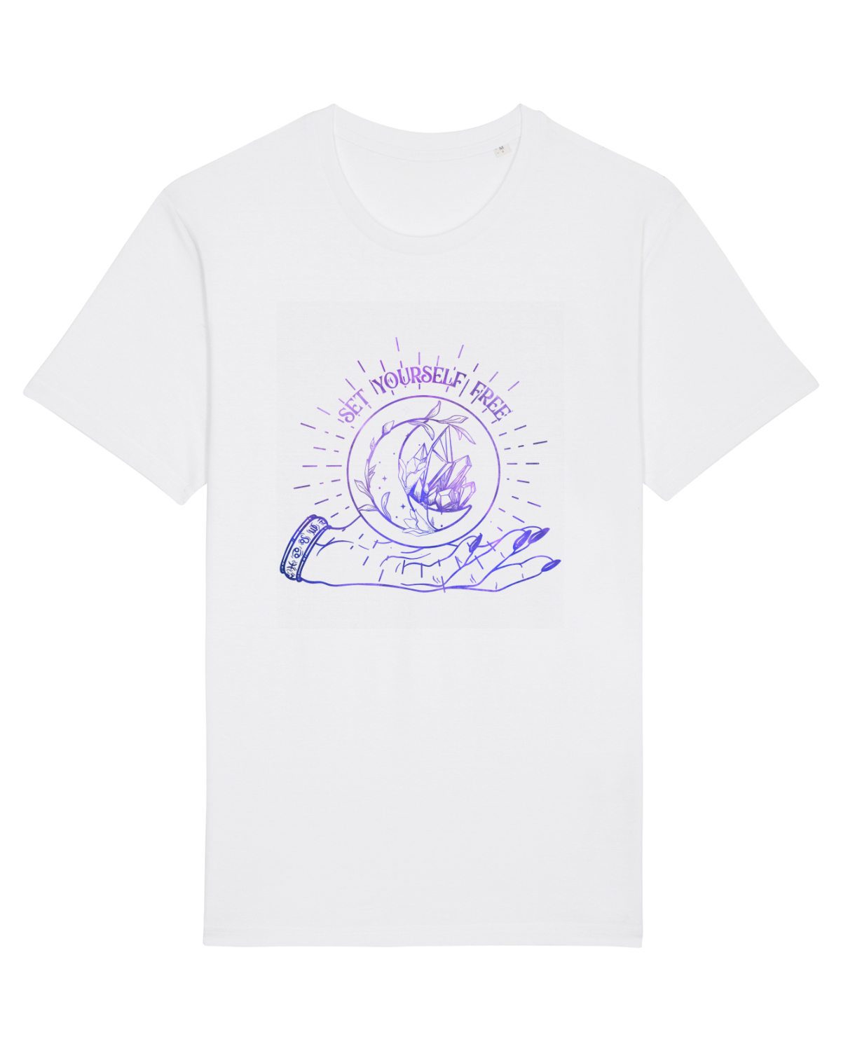 Tricou mânecă scurtă Unisex Rocker White