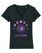 Stay Magical Tricou mânecă scurtă guler V Damă Evoker