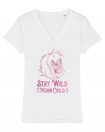 Stay Wild Moon Child Tricou mânecă scurtă guler V Damă Evoker