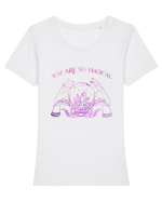 You Are So Magical Tricou mânecă scurtă guler larg fitted Damă Expresser