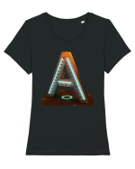 Litera A - 3D Tricou mânecă scurtă guler larg fitted Damă Expresser