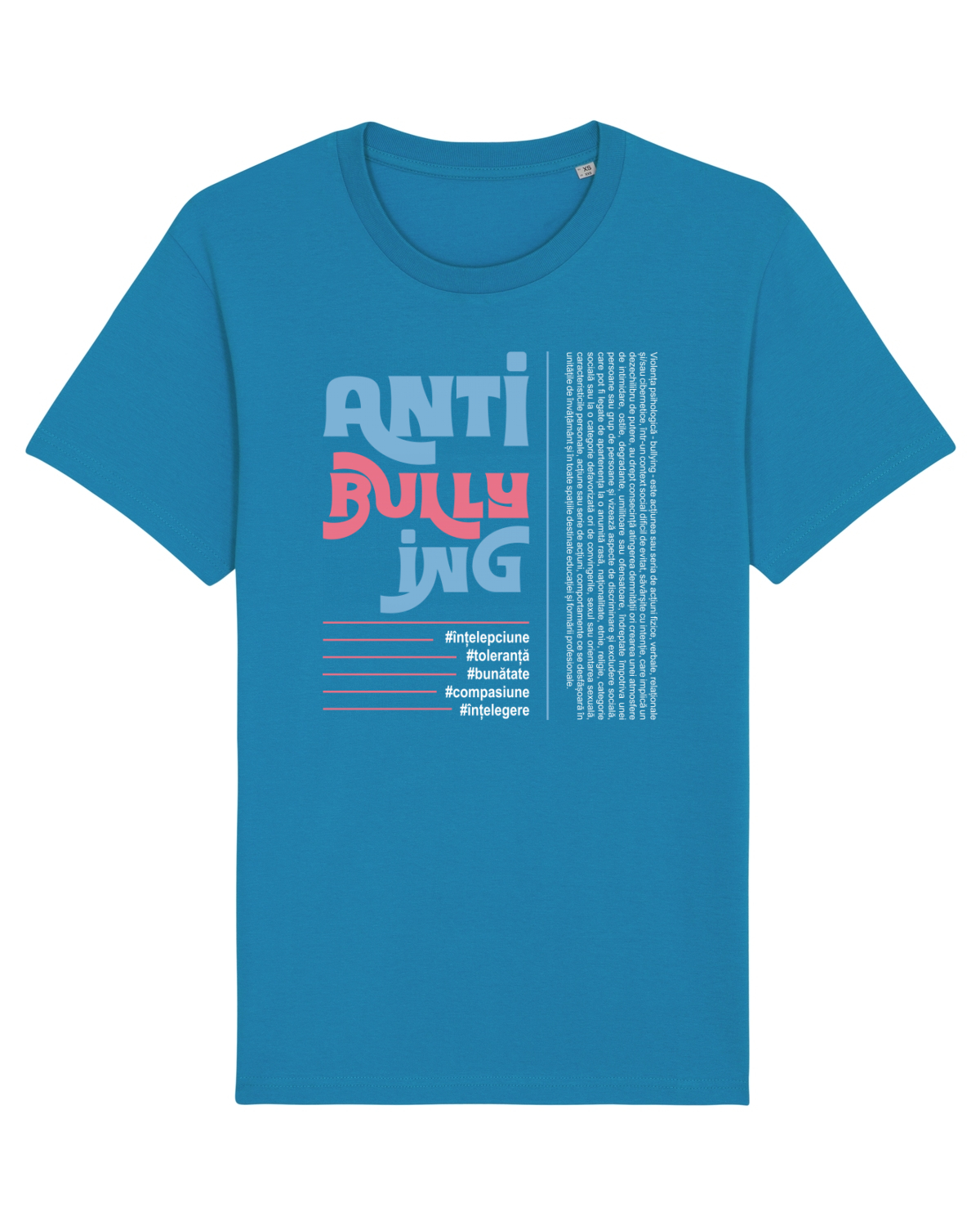 Tricou mânecă scurtă Unisex Rocker Azur