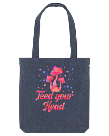 Feed Your Head Space Shroom Mushroom Midnight Blue
