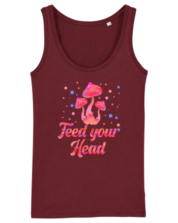 Feed Your Head Space Shroom Mushroom Burgundy