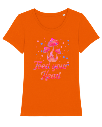 Feed Your Head Space Shroom Mushroom Bright Orange