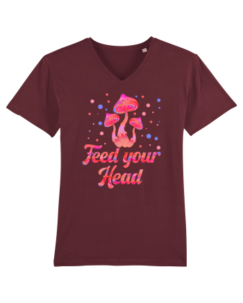 Feed Your Head Space Shroom Mushroom Burgundy