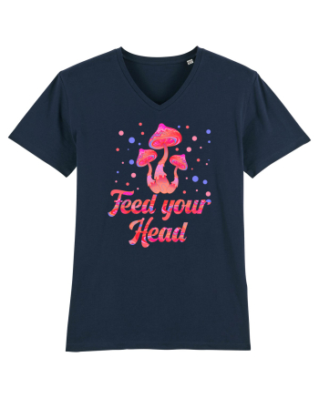 Feed Your Head Space Shroom Mushroom French Navy