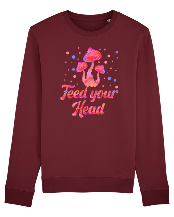 Feed Your Head Space Shroom Mushroom Burgundy