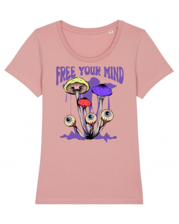 Free Your Mind Trippy Psychedelic Mushroom Canyon Pink