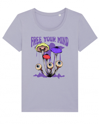 Free Your Mind Trippy Psychedelic Mushroom Lavender