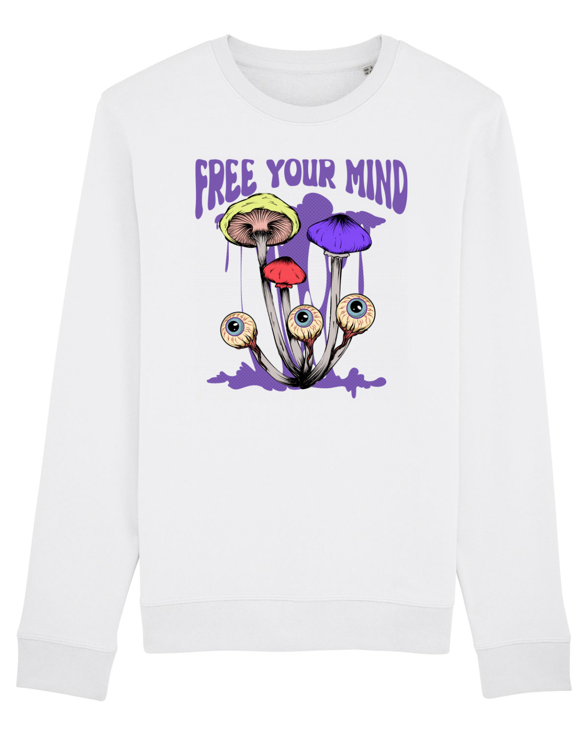 Bluză mânecă lungă Unisex Rise White