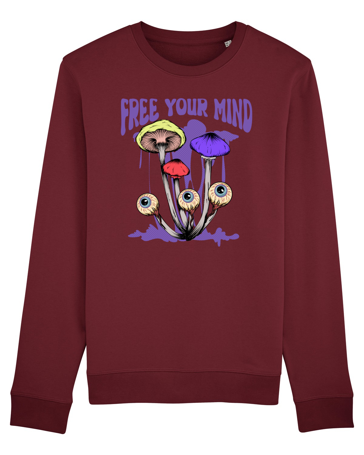 Bluză mânecă lungă Unisex Rise Burgundy