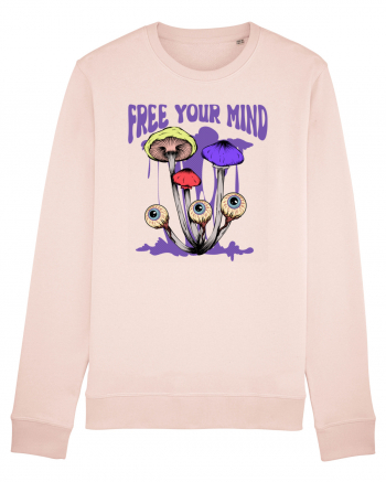 Free Your Mind Trippy Psychedelic Mushroom Candy Pink