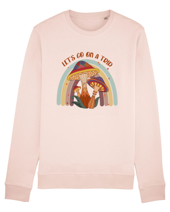 Let's Go On A Trip Hippy Mushroom Candy Pink