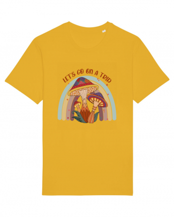 Let's Go On A Trip Hippy Mushroom Spectra Yellow