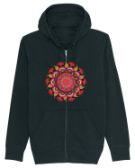Magic Mushroom Mandala Shroom Trippy Hanorac cu fermoar Unisex Connector