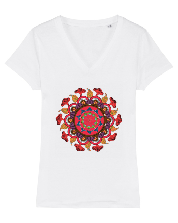 Magic Mushroom Mandala Shroom Trippy White