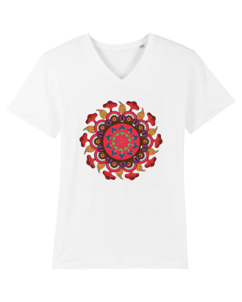 Magic Mushroom Mandala Shroom Trippy White