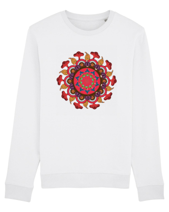 Magic Mushroom Mandala Shroom Trippy White