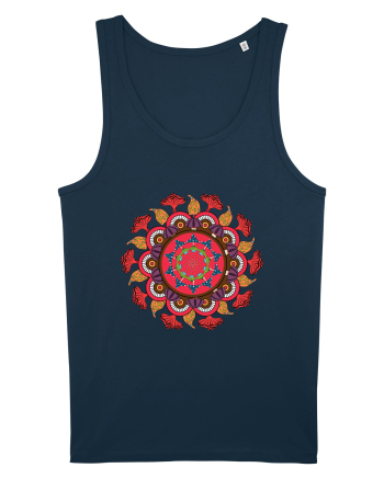 Magic Mushroom Mandala Shroom Trippy Navy