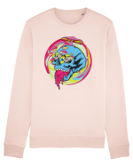 Magic Mushroom Psychedelic Trippy Skull Bluză mânecă lungă Unisex Rise
