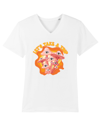 Let's Take A Trip Magic Mushroom White