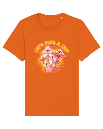 Let's Take A Trip Magic Mushroom Bright Orange