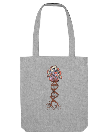 Mushroom DNA Mycology Shroom Trippy Heather Grey