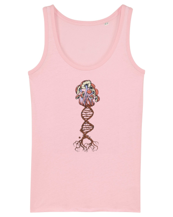 Mushroom DNA Mycology Shroom Trippy Cotton Pink