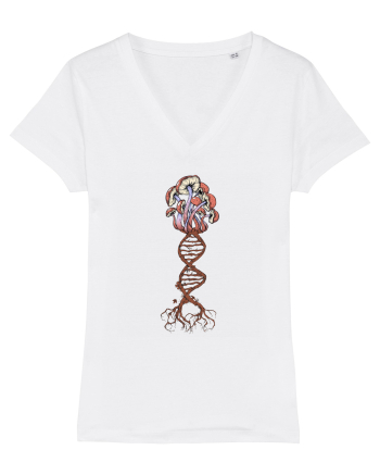 Mushroom DNA Mycology Shroom Trippy White