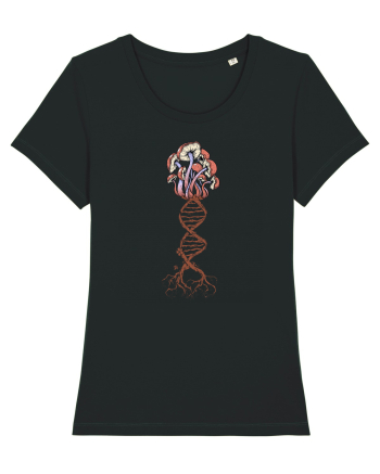 Mushroom DNA Mycology Shroom Trippy Black