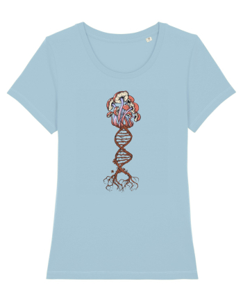 Mushroom DNA Mycology Shroom Trippy Sky Blue