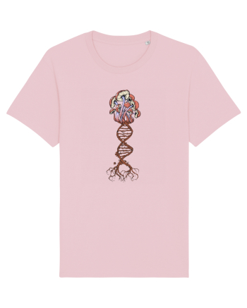 Mushroom DNA Mycology Shroom Trippy Cotton Pink
