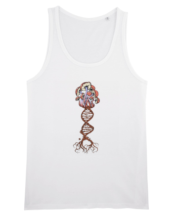 Mushroom DNA Mycology Shroom Trippy White