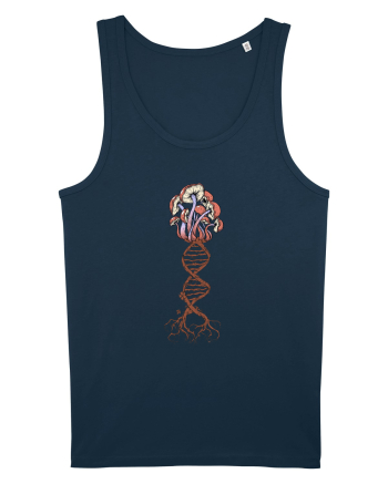 Mushroom DNA Mycology Shroom Trippy Navy