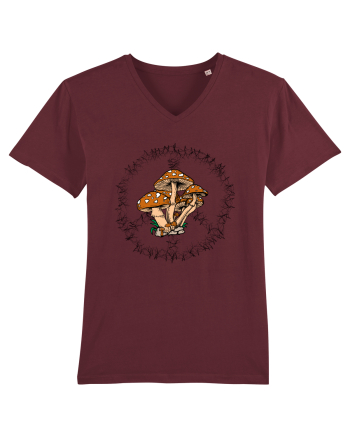 Mushroom Hippie Sign Burgundy