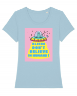 Aliens Tricou mânecă scurtă guler larg fitted Damă Expresser