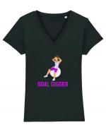 GOAL DIGGER Tricou mânecă scurtă guler V Damă Evoker