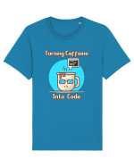 Turning Caffeine into Code Tricou mânecă scurtă Unisex Rocker